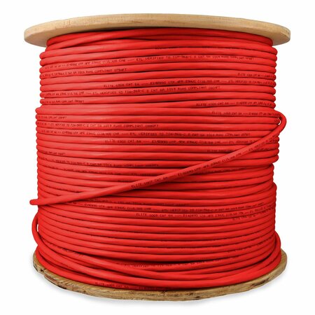 Add-On 1000FT NON-TERMINATED CAT6A NON-BOOTED, NON-SNAGLESS RED UTP COPPER PVC BU ADD-CAT6ABULK1K-RD